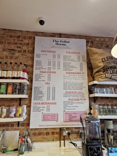 An image of the interior menu sign FASTSIGNS created for The Coffee House